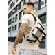 Велика чоловіча поясна сумка бананка Sambag DynamicDart сіра - изображение 4