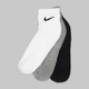 Набір чоловічих шкарпеток бавовняних 3 пари Nike U Nk Everyday Csh Ankl 3Pr 132 SX7667-964 42-46 (L) Чорний/Сірий/Білий (194955549223) - зображення 7