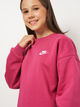 Підлітковий світшот на флісі оверсайз для дівчинки Nike G Nsw Club Flc Ovrszd Crew Lbr FD2923-634 137-146 см (M) Рожевий (198481844258) - зображення 4