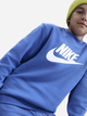 Bluza bez kaptura młodzieżowa chłopięca Nike K Nsw Club Flc Crew Ls Hbr FD2992-411 146-156 cm (L) Niebieska (198481994045) - obraz 6