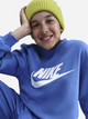 Bluza bez kaptura młodzieżowa chłopięca Nike K Nsw Club Flc Crew Ls Hbr FD2992-411 146-156 cm (L) Niebieska (198481994045) - obraz 7
