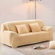 Защитный чехол на трехместный диван Diana Textile Plush Velvet, 190-230 см, Бежевый - изображение 4