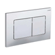 Панель змиву KOER KT-0602-01 240x160x10mm пластикова, кнопка квадратна (колір хром) (KR5178) - изображение 1