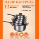 Набір каструль A-PLUS 12 предметів (9036) - зображення 7