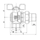Кран з американкою Roho R106-050 - 1/2" кутовий (RO0089) - зображення 2