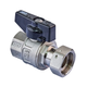 Кран кульовий Roho R115-075B -3/4"х3/4" прямий Н/Г, ручка "метелик" чорна (RO0234) - зображення 1