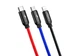 Кабель Baseus Three Primary Colors 3-in-1 Cable USB M+L+T 3.5A 1.2m Black (CAMLT-BSY01) - зображення 2