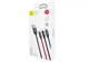 Кабель Baseus Three Primary Colors 3-in-1 Cable USB M+L+T 3.5A 1.2m Black (CAMLT-BSY01) - зображення 8