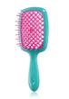 Расчёска Superbrush для нарощенных волос. Продувная, бирюзовая/малиновая - изображение 1