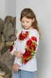 Вишиванка для дівчинки 146 біла Маки - изображение 2
