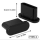 Заглушка USB-C (Type-C) силіконова від пилу 1 шт черна - зображення 4