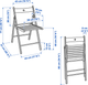 Стілець Ikea Frosvi розкладний 44 x 51 x 77 см Чорний (105.343.18) - зображення 3