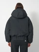 Куртка демисезонная короткая с капюшоном женская Converse 10026796-001 L Черная (194435062617) - изображение 2