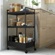 Етажерка Ikea Nissafors на колесах 50.5 x 30 x 83 см Чорна (203.997.77) - зображення 6