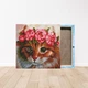 Алмазная мозаика на подрамнике ColorArt 20x20 Кот с венком DDP1225 + Подарок лак для покрытия - изображение 2