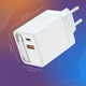 Зарядное устройство Rollo RT1 80W с выдвижным кабелем Type-C + порты USB, Type-C, быстрая зарядка PD, QC - Белый - изображение 6