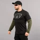 Футболка с рукавами BLACK WATER Black & Olive. M - изображение 2