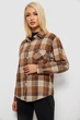 Сорочка жіноча в клітинку, колір коричневий, XL, 244R1070-2 - зображення 4