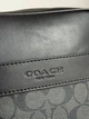 Сумка чоловіча шкіряна Coach Houston Black Grey + подарункова коробка сумка з натуральної шкіри чорного кольору - изображение 7