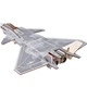 Деревянный 3D-конструктор BauTech истребитель Chengdu J-20 на 78 деталей Серый (1016-334-00) - изображение 3