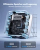 Мини ПК ACEMAGICIAN T8PLUS / Intel N100 / RAM 16GB / SSD 512GB / 3 x HDMI / 2 x LAN / Wi-Fi 5 / Bluetooth 4.2 / Windows 11 Pro / Серебристый - изображение 3