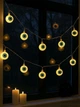 Светодиодная USB гирлянда Декоративные глаза | 3 м 20 LED | Теплый белый свет | Декор на Хэллоуин и вечеринку (700139) - изображение 1