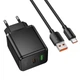 Зарядное устройство с быстрой зарядкой PD30W+QC3.0 и кабелем USB to Type-C HOCO C157A Type-C, USB Черный - изображение 3