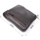 Элегантная мужская сумка из гладкой натуральной кожи SHVIGEL Bag 23150 Коричневый - изображение 3