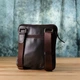 Элегантная мужская сумка из гладкой натуральной кожи SHVIGEL Bag 23150 Коричневый - изображение 10