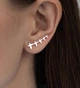 Сережки-клаймбери із червоного золота 585 проби С05958 - зображення 3