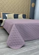 Покрывало двустороннее Decorator Microfiber ромб 215x240 см сиреневый с бежевым (85-024) - изображение 4