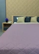 Покрывало двустороннее Decorator Microfiber ромб 215x240 см сиреневый с бежевым (85-024) - изображение 5