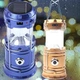 Кемпинговый фонарь на солнечной батарее с USB JH-5800T, синий / Аккумуляторный туристический фонарик - изображение 4