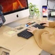 Комплект стіл комп'ютерний трансформер для роботи стоячи або сидячи ТО-13 натуральний +стілець колінний ТО-7 з регулюванням + підставка пересувна під системний блок - зображення 9