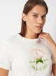Футболка хлопковая женская Converse Chuck Patch Infill Tee 10027385-102 XS White с принтом (194435388113) - изображение 3