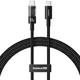 Кабель Baseus Gem Fast Charging Data Cable Type-C to Type-C 2м для швидкого заряджання та передачі даних 20V/5A Cluster Black - зображення 1