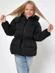 Подростковая зимняя длинная куртка для девочки X-Woyz DT-8368-8 140 см Черная (2000002510321) - изображение 4