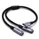 Перехідник UGREEN AV144 USB Type C Male to 3.5mm 2 Female Audio Cable Space Gray 25cm(UGR-30732) (UGR-30732) - зображення 1