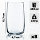 Zestaw szklanek Kadax Osovo 480 ml 8 szt (5903699484142) - obraz 2