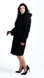 Шуба під каракуль міді Lady Prestige Л300к 56 чорна - изображение 3