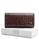 Большой кожаный классический женский кошелек DR. BOND серии Croco PR-250929-40968 коричневый - изображение 1