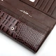 Большой кожаный классический женский кошелек DR. BOND серии Croco PR-250929-40968 коричневый - изображение 6