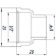 Перехідник редукційний 1/2"х1/4"ВЗ латунний LP313S OPTIMUM - зображення 2