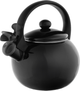 Czajnik emaliowany Kadax Cusset z gwizdkiem czarny 2.2 l (5903699493243) - obraz 1