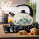 Czajnik emaliowany Kadax Marbella Zielone kwiatki 2.2 l (5903699472149) - obraz 7