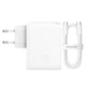 Мережевий зарядний пристрій Baseus GaN5 Pro 2 порти, USB + Type-C 100W Білий + кабель Baseus Mini White Cable Type-C для Type-C 100W(20V/5A) 1М Білий - изображение 7