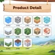 Магнитный конструктор Minecraft 100 блоков Домик с водопадом - изображение 3