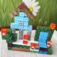 Магнітний конструктор Minecraft 100 блоків Новорічний будиночок з водоспадом - изображение 5