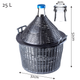 Zestaw winiarski Kadax Balon 25 l + Korek nr. 3 + Szklana rurka (5903699487150) - obraz 2