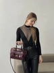 Сумка женская Bel Air Tote Bag - Premium бордовый золото средний Баленсиага - изображение 2